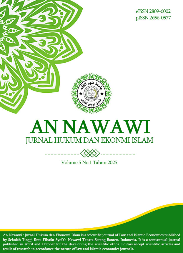 					View Vol. 5 No. 1 (2025): An Nawawi
				
